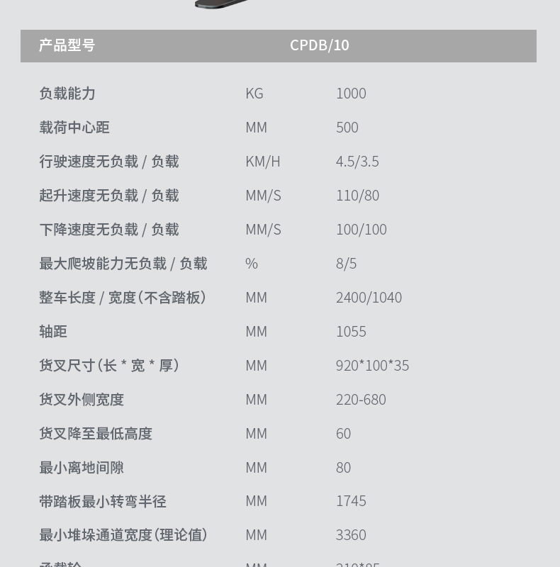 扬子CPD10-16 平衡重式堆垛车(图16)