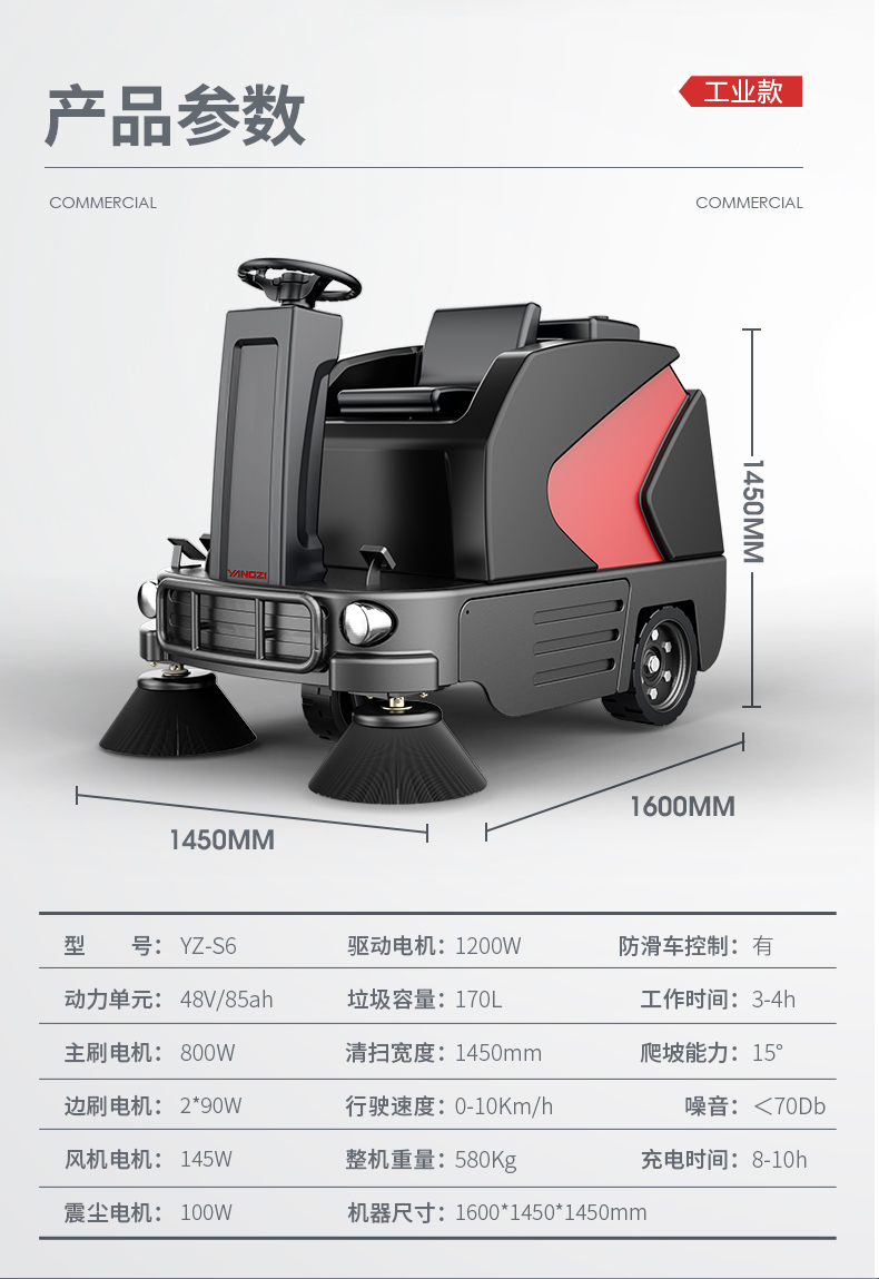 扬子S6驾驶式扫地机(图16)